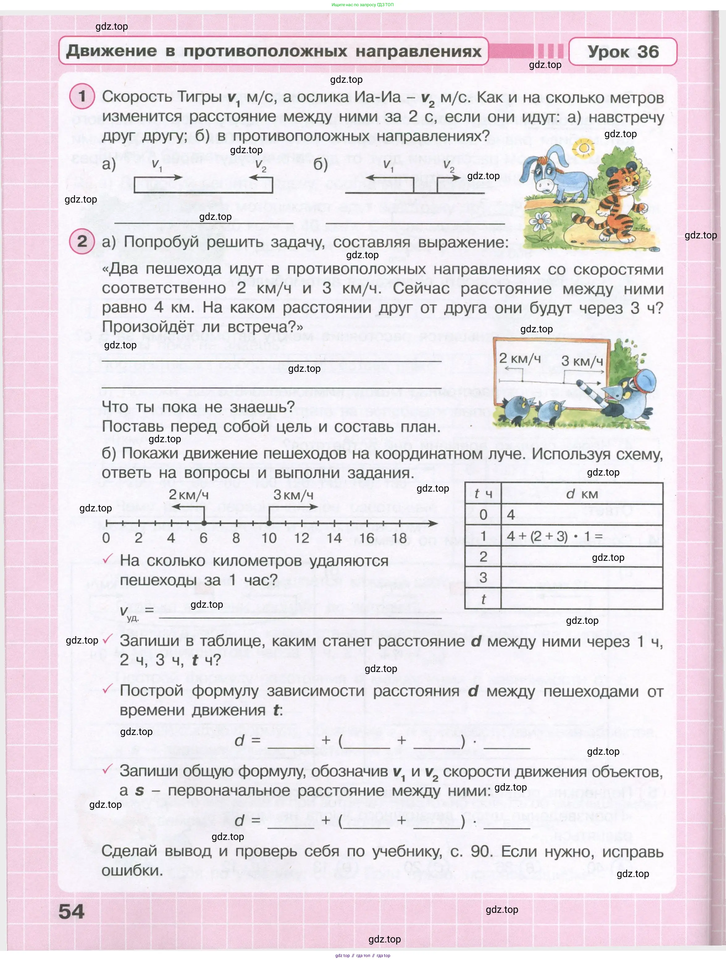 Математика, 4 класс рабочая тетрадь, автор: Петерсон Людмила Георгиевна, издательство Просвещение, Москва, 2020, розового цвета, Часть 1, страница 54