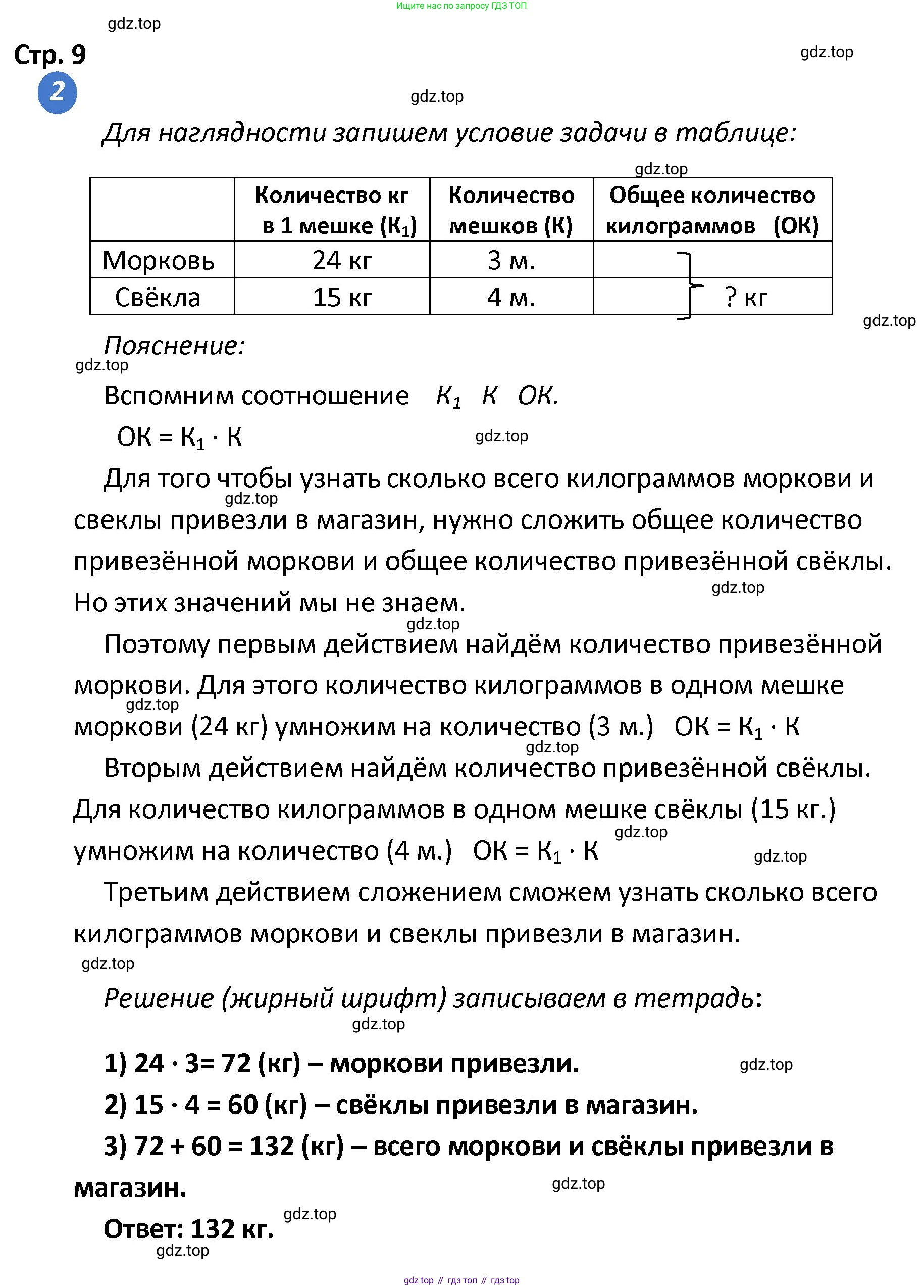 ГДЗ Математика, 4 класс Проверочные работы, автор: Волкова Светлана Ивановна, издательство Просвещение, Москва, 2023, белого цвета, страница 9, номер 2, Решение