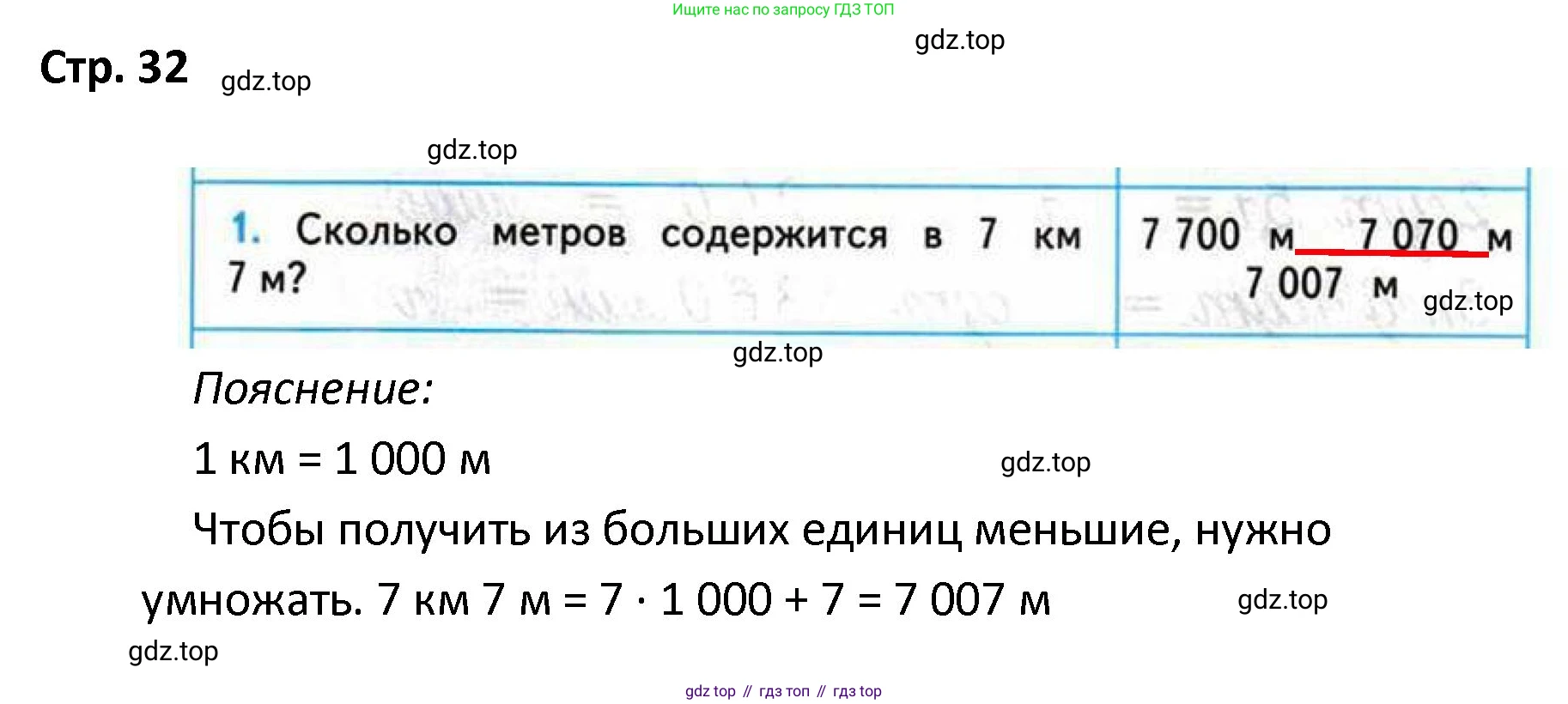 ГДЗ Математика, 4 класс Проверочные работы, автор: Волкова Светлана Ивановна, издательство Просвещение, Москва, 2023, белого цвета, страница 32, номер 1, Решение