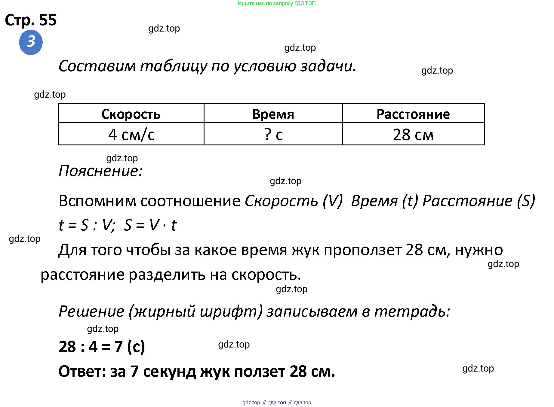 ГДЗ Математика, 4 класс Проверочные работы, автор: Волкова Светлана Ивановна, издательство Просвещение, Москва, 2023, белого цвета, страница 55, номер 3, Решение
