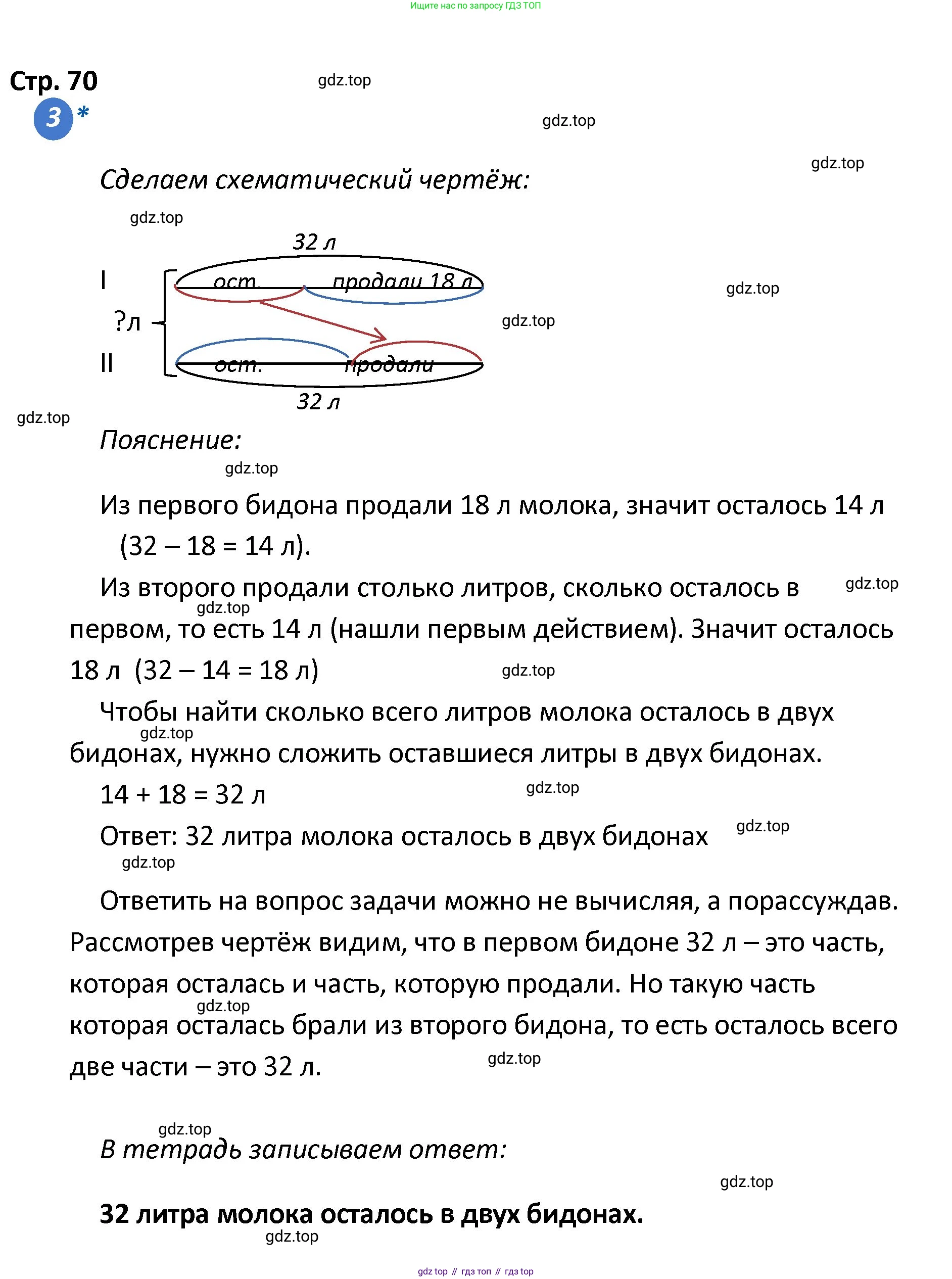ГДЗ Математика, 4 класс Проверочные работы, автор: Волкова Светлана Ивановна, издательство Просвещение, Москва, 2023, белого цвета, страница 70, номер 3, Решение