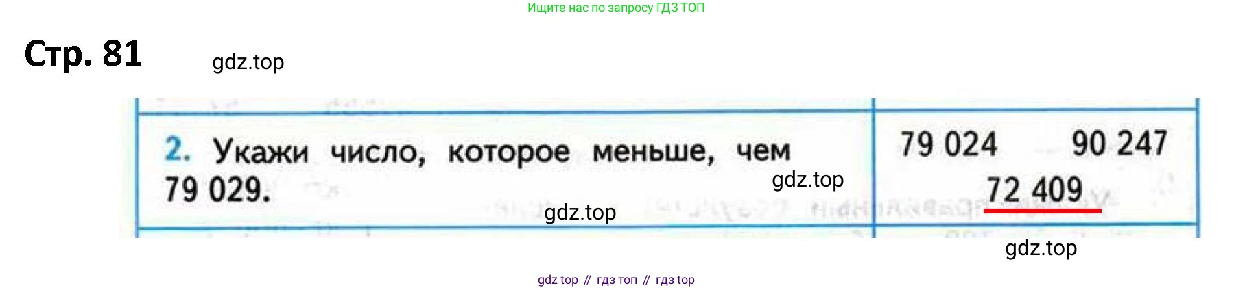 ГДЗ Математика, 4 класс Проверочные работы, автор: Волкова Светлана Ивановна, издательство Просвещение, Москва, 2023, белого цвета, страница 81, номер 2, Решение