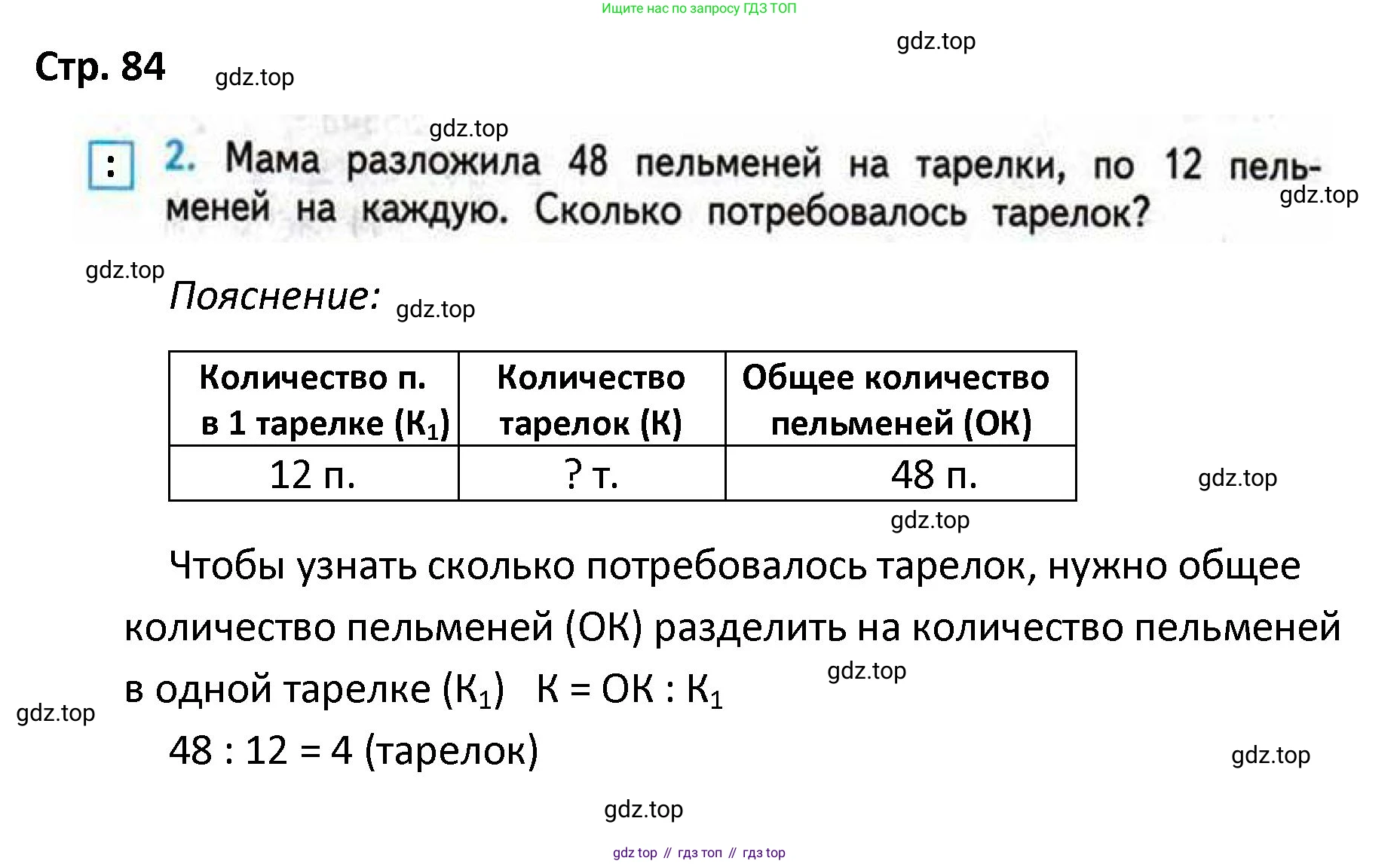 ГДЗ Математика, 4 класс Проверочные работы, автор: Волкова Светлана Ивановна, издательство Просвещение, Москва, 2023, белого цвета, страница 84, номер 2, Решение