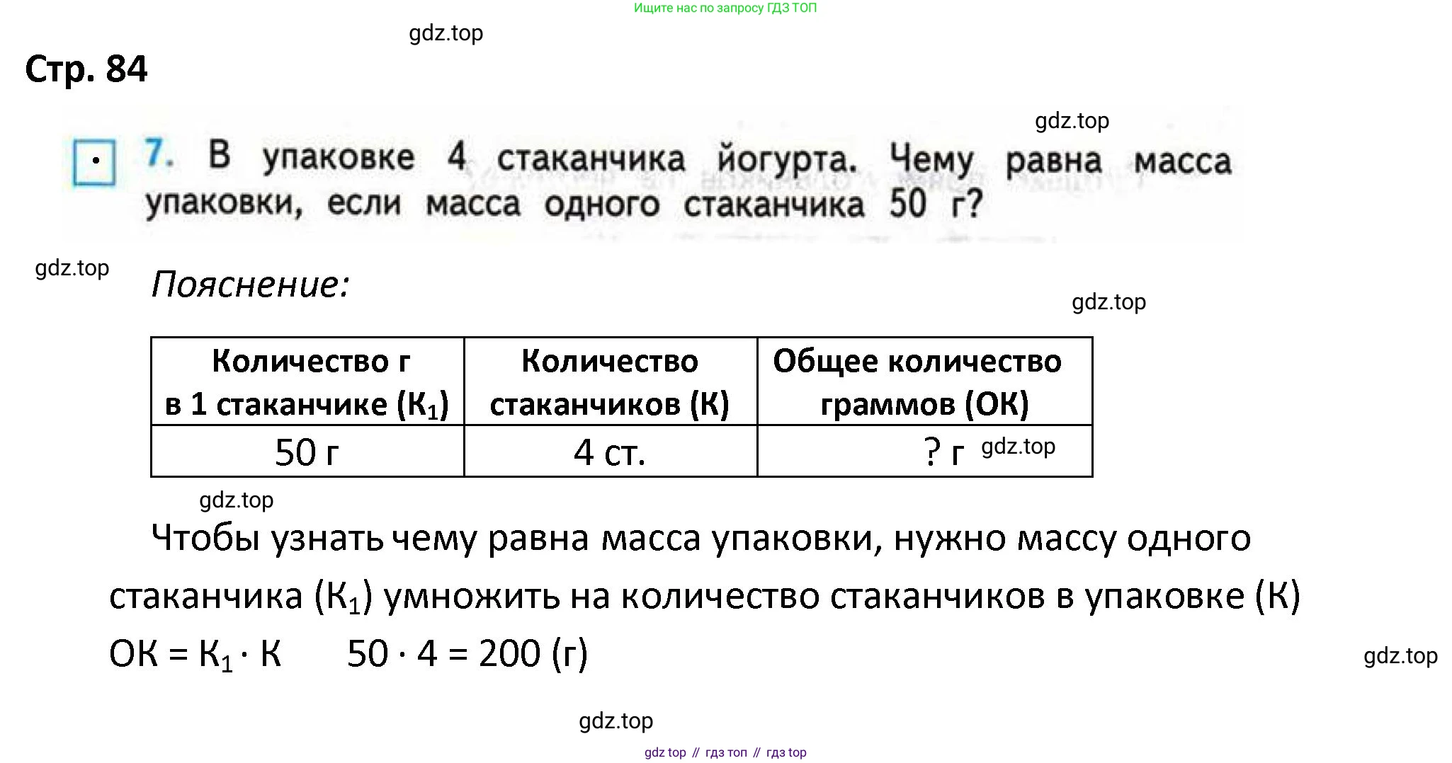ГДЗ Математика, 4 класс Проверочные работы, автор: Волкова Светлана Ивановна, издательство Просвещение, Москва, 2023, белого цвета, страница 84, номер 7, Решение
