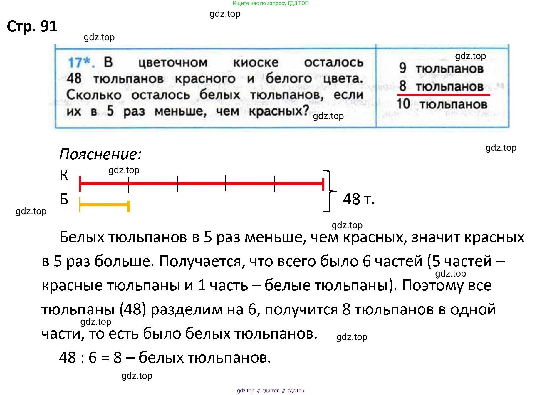 ГДЗ Математика, 4 класс Проверочные работы, автор: Волкова Светлана Ивановна, издательство Просвещение, Москва, 2023, белого цвета, страница 91, номер 17, Решение