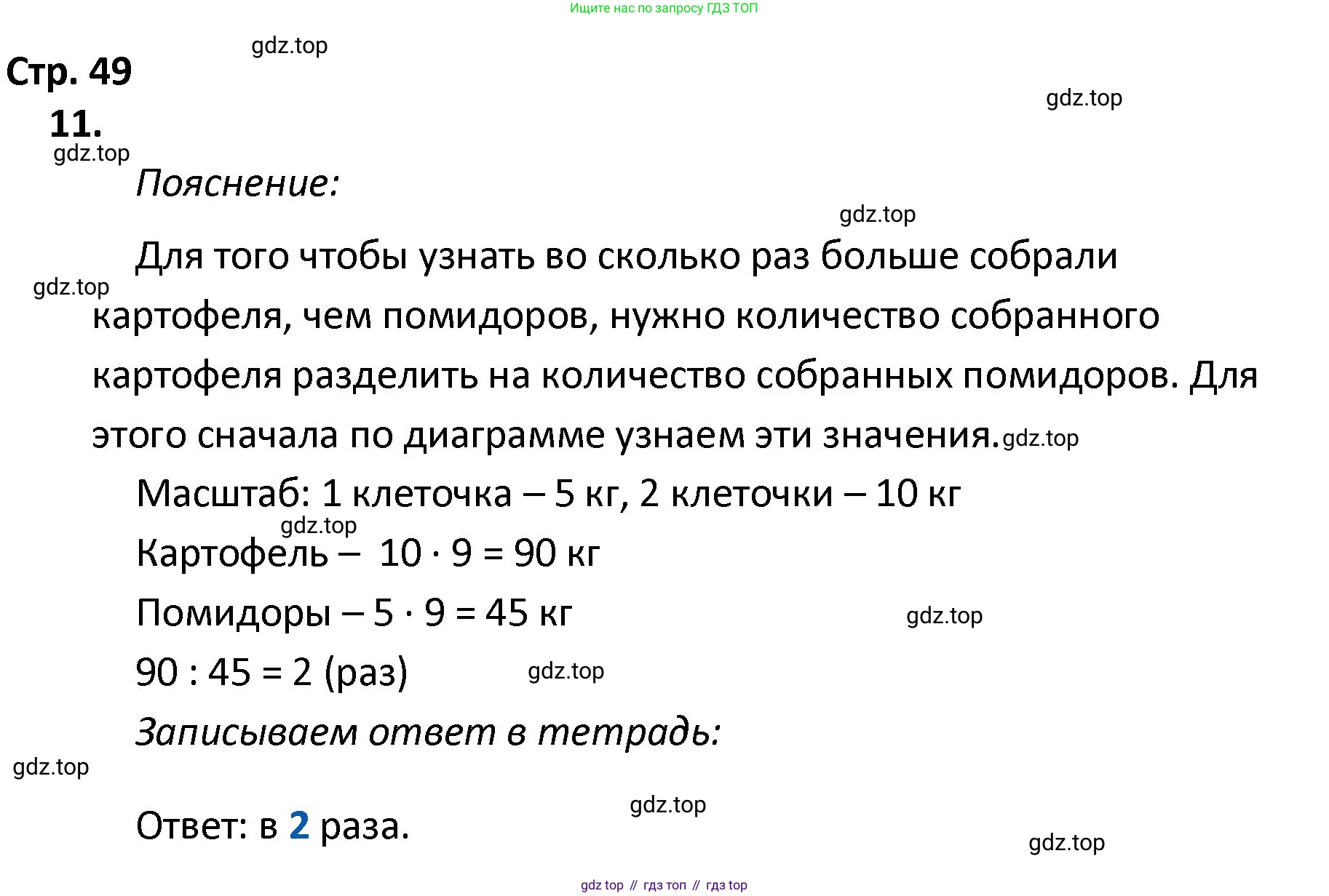 ГДЗ Математика, 4 класс Тетрадь учебных достижений, автор: Волкова Светлана Ивановна, издательство Просвещение, Москва, 2023, белого цвета, страница 49, номер 11, Решение
