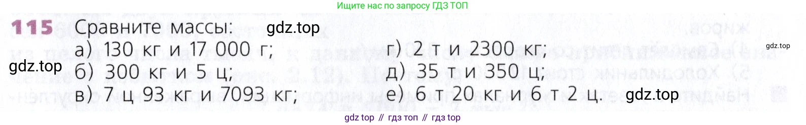 Математика, 5 класс Учебник, авторы: Дорофеев Георгий Владимирович, Шарыгин Игорь Фёдорович, Суворова Светлана Борисовна, Бунимович Евгений Абрамович, Кузнецова Людмила Викторовна, Минаева Светлана Станиславовна, Рослова Лариса Олеговна, издательство Просвещение, Москва, 2019 - 2022, белого цвета, страница 37, номер 115, Условие