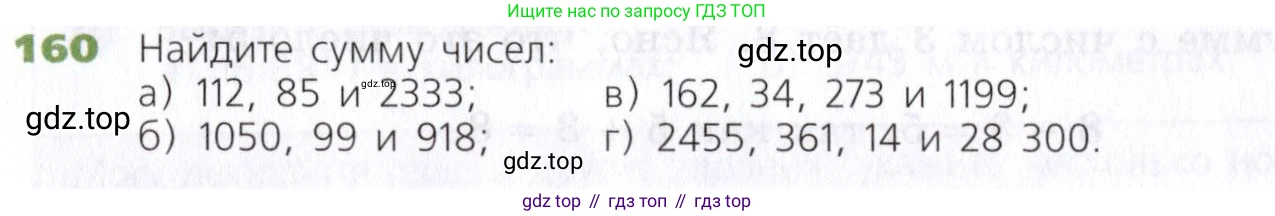 Математика, 5 класс Учебник, авторы: Дорофеев Георгий Владимирович, Шарыгин Игорь Фёдорович, Суворова Светлана Борисовна, Бунимович Евгений Абрамович, Кузнецова Людмила Викторовна, Минаева Светлана Станиславовна, Рослова Лариса Олеговна, издательство Просвещение, Москва, 2019 - 2022, белого цвета, страница 50, номер 160, Условие