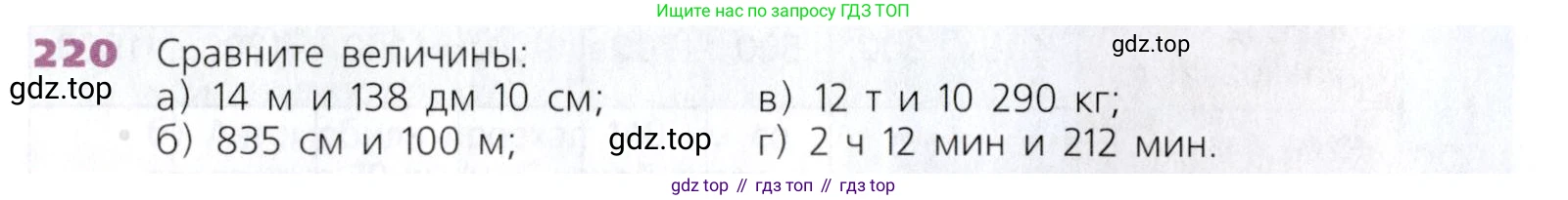 Математика, 5 класс Учебник, авторы: Дорофеев Георгий Владимирович, Шарыгин Игорь Фёдорович, Суворова Светлана Борисовна, Бунимович Евгений Абрамович, Кузнецова Людмила Викторовна, Минаева Светлана Станиславовна, Рослова Лариса Олеговна, издательство Просвещение, Москва, 2019 - 2022, белого цвета, страница 60, номер 220, Условие