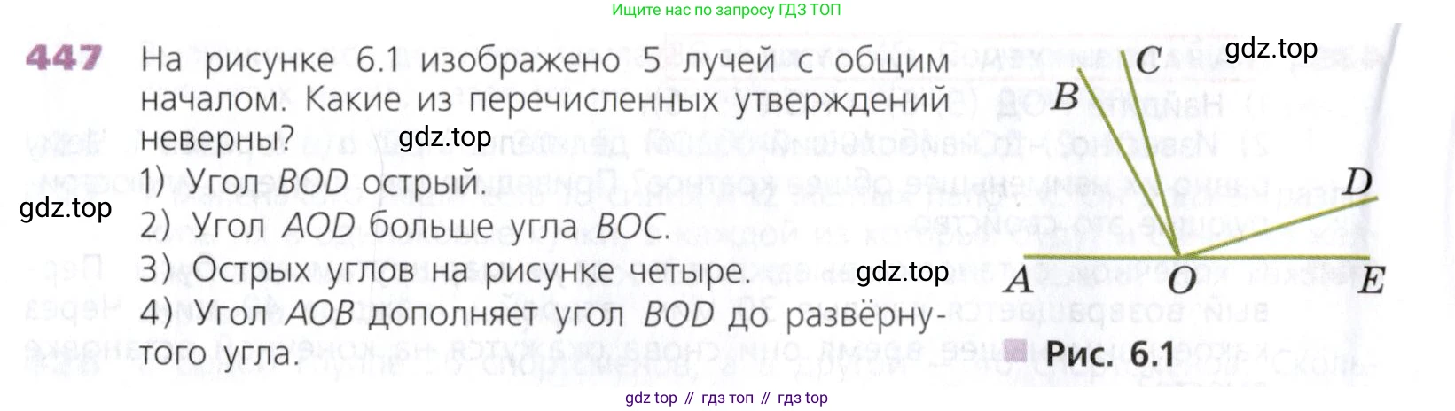 Математика, 5 класс Учебник, авторы: Дорофеев Георгий Владимирович, Шарыгин Игорь Фёдорович, Суворова Светлана Борисовна, Бунимович Евгений Абрамович, Кузнецова Людмила Викторовна, Минаева Светлана Станиславовна, Рослова Лариса Олеговна, издательство Просвещение, Москва, 2019 - 2022, белого цвета, страница 116, номер 447, Условие