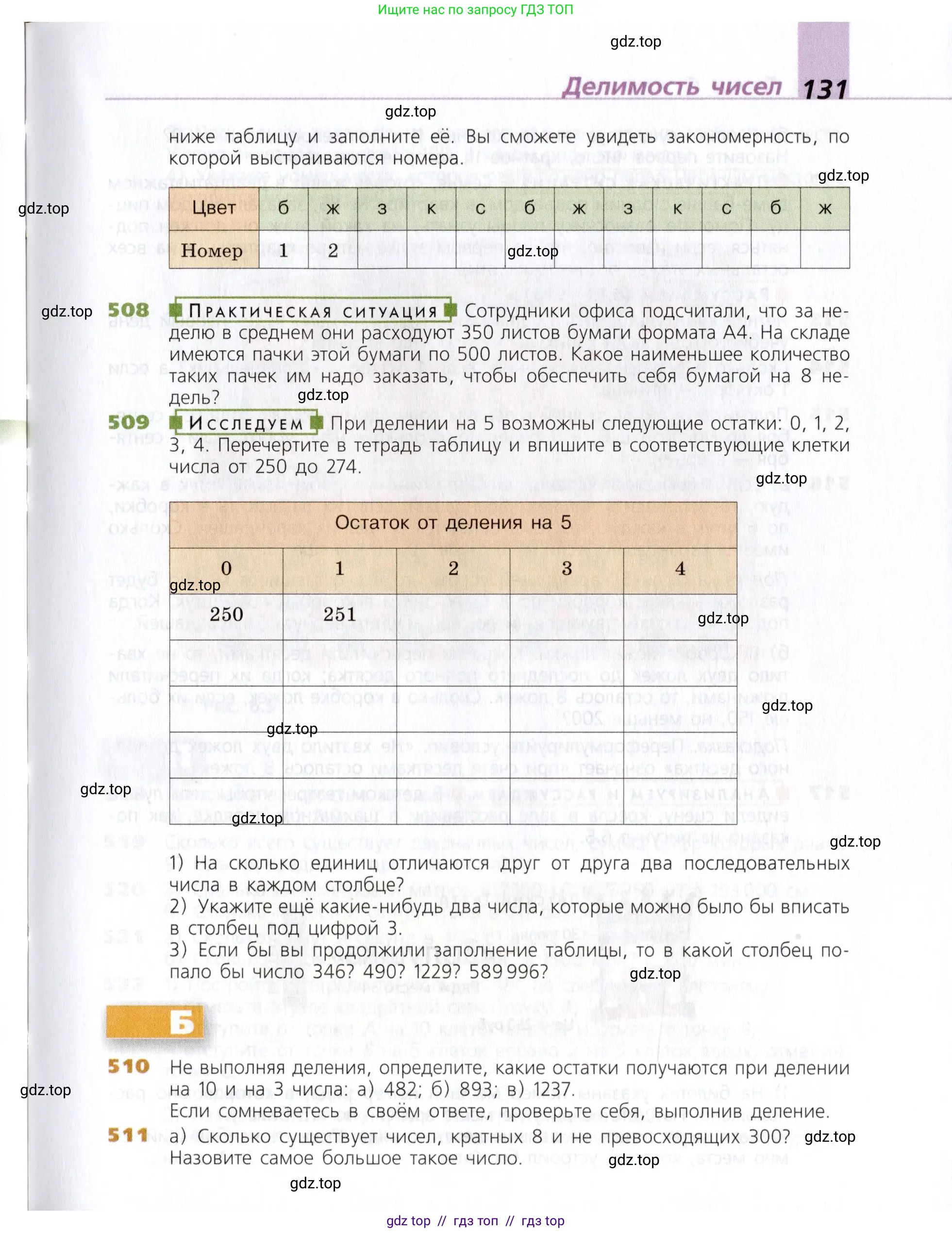 Математика, 5 класс Учебник, авторы: Дорофеев Георгий Владимирович, Шарыгин Игорь Фёдорович, Суворова Светлана Борисовна, Бунимович Евгений Абрамович, Кузнецова Людмила Викторовна, Минаева Светлана Станиславовна, Рослова Лариса Олеговна, издательство Просвещение, Москва, 2019 - 2022, белого цвета, страница 131