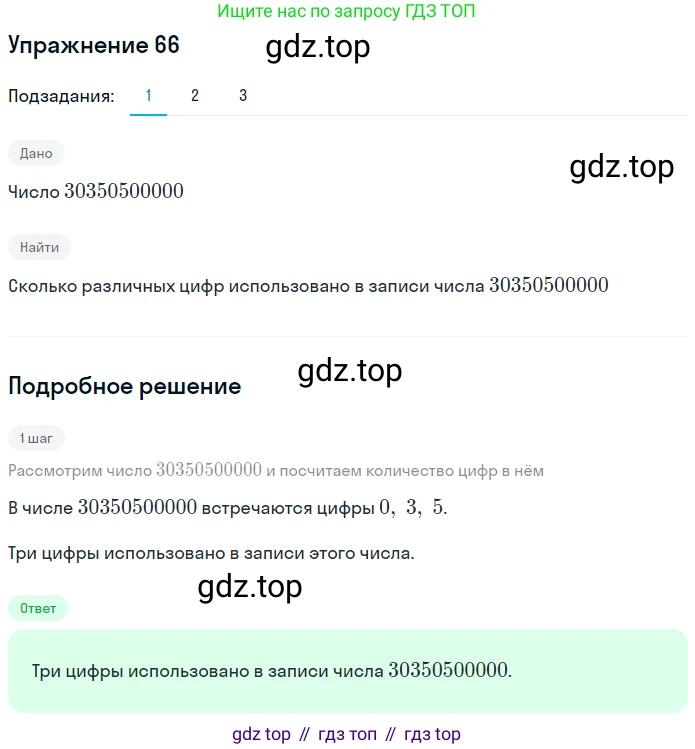 Математика, 5 класс Учебник, авторы: Дорофеев Георгий Владимирович, Шарыгин Игорь Фёдорович, Суворова Светлана Борисовна, Бунимович Евгений Абрамович, Кузнецова Людмила Викторовна, Минаева Светлана Станиславовна, Рослова Лариса Олеговна, издательство Просвещение, Москва, 2019 - 2022, белого цвета, страница 27, номер 66, Решение 1