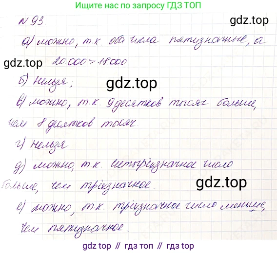 Математика, 5 класс Учебник, авторы: Дорофеев Георгий Владимирович, Шарыгин Игорь Фёдорович, Суворова Светлана Борисовна, Бунимович Евгений Абрамович, Кузнецова Людмила Викторовна, Минаева Светлана Станиславовна, Рослова Лариса Олеговна, издательство Просвещение, Москва, 2019 - 2022, белого цвета, страница 32, номер 93, Решение 4