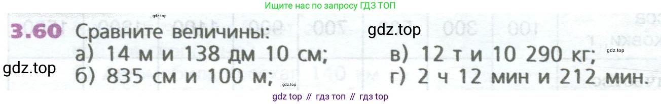 ГДЗ Математика, 5 класс Учебник, авторы: Дорофеев Георгий Владимирович, Шарыгин Игорь Фёдорович, Суворова Светлана Борисовна, Бунимович Евгений Абрамович, Кузнецова Людмила Викторовна, Минаева Светлана Станиславовна, Рослова Лариса Олеговна, издательство Просвещение, Москва, 2023, белого цвета, страница 60, номер 3.60, Условие