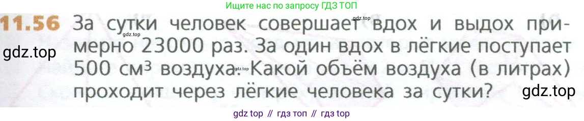 ГДЗ Математика, 5 класс Учебник, авторы: Дорофеев Георгий Владимирович, Шарыгин Игорь Фёдорович, Суворова Светлана Борисовна, Бунимович Евгений Абрамович, Кузнецова Людмила Викторовна, Минаева Светлана Станиславовна, Рослова Лариса Олеговна, издательство Просвещение, Москва, 2023, белого цвета, страница 263, номер 11.56, Условие
