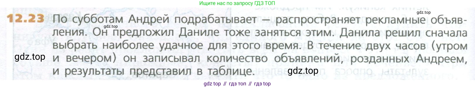 ГДЗ Математика, 5 класс Учебник, авторы: Дорофеев Георгий Владимирович, Шарыгин Игорь Фёдорович, Суворова Светлана Борисовна, Бунимович Евгений Абрамович, Кузнецова Людмила Викторовна, Минаева Светлана Станиславовна, Рослова Лариса Олеговна, издательство Просвещение, Москва, 2023, белого цвета, страница 284, номер 12.23, Условие