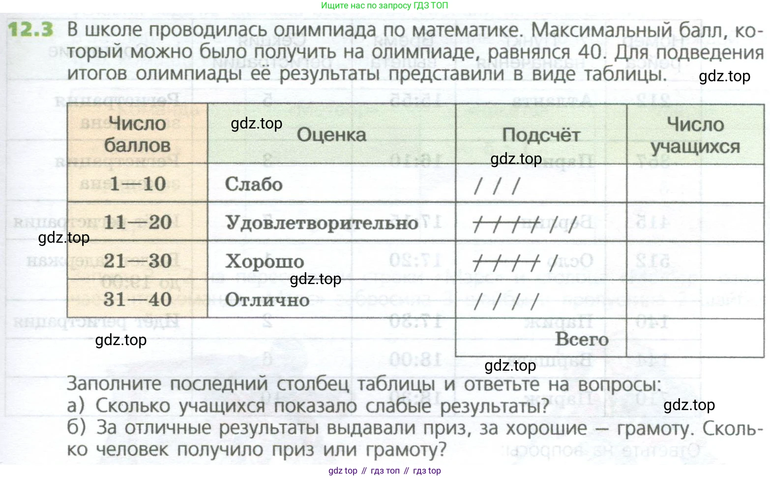 ГДЗ Математика, 5 класс Учебник, авторы: Дорофеев Георгий Владимирович, Шарыгин Игорь Фёдорович, Суворова Светлана Борисовна, Бунимович Евгений Абрамович, Кузнецова Людмила Викторовна, Минаева Светлана Станиславовна, Рослова Лариса Олеговна, издательство Просвещение, Москва, 2023, белого цвета, страница 273, номер 12.3, Условие