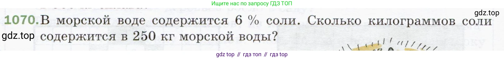 ГДЗ Математика, 5 класс Учебник, авторы: Мерзляк Аркадий Григорьевич, Полонский Виталий Борисович, Якир Михаил Семёнович, издательство Просвещение, Москва, 2019 - 2022, голубого цвета, страница 256, номер 1070, Условие