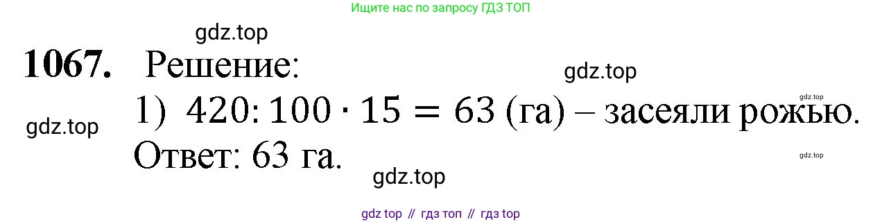 ГДЗ Математика, 5 класс Учебник, авторы: Мерзляк Аркадий Григорьевич, Полонский Виталий Борисович, Якир Михаил Семёнович, издательство Просвещение, Москва, 2019 - 2022, голубого цвета, страница 256, номер 1067, Решение 1