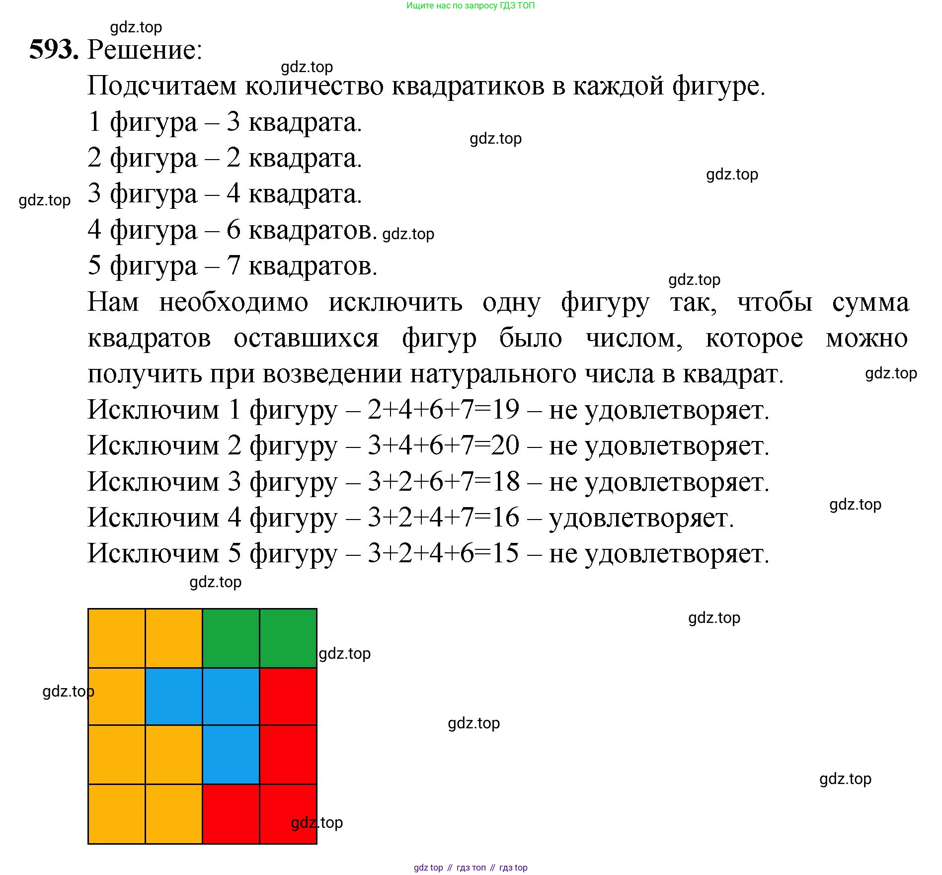 ГДЗ Математика, 5 класс Учебник, авторы: Мерзляк Аркадий Григорьевич, Полонский Виталий Борисович, Якир Михаил Семёнович, издательство Просвещение, Москва, 2019 - 2022, голубого цвета, страница 144, номер 593, Решение 1
