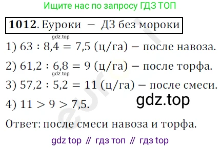 ГДЗ Математика, 5 класс Учебник, авторы: Мерзляк Аркадий Григорьевич, Полонский Виталий Борисович, Якир Михаил Семёнович, издательство Просвещение, Москва, 2019 - 2022, голубого цвета, страница 245, номер 1012, Решение 3