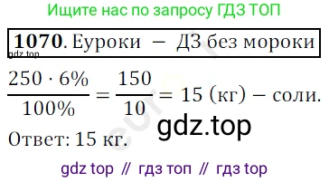 ГДЗ Математика, 5 класс Учебник, авторы: Мерзляк Аркадий Григорьевич, Полонский Виталий Борисович, Якир Михаил Семёнович, издательство Просвещение, Москва, 2019 - 2022, голубого цвета, страница 256, номер 1070, Решение 3