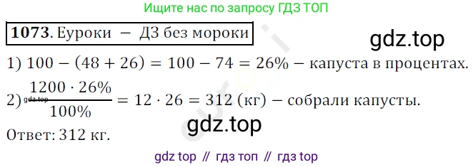 ГДЗ Математика, 5 класс Учебник, авторы: Мерзляк Аркадий Григорьевич, Полонский Виталий Борисович, Якир Михаил Семёнович, издательство Просвещение, Москва, 2019 - 2022, голубого цвета, страница 257, номер 1073, Решение 3