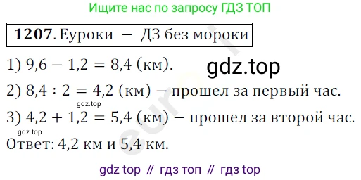 ГДЗ Математика, 5 класс Учебник, авторы: Мерзляк Аркадий Григорьевич, Полонский Виталий Борисович, Якир Михаил Семёнович, издательство Просвещение, Москва, 2019 - 2022, голубого цвета, страница 283, номер 1207, Решение 3