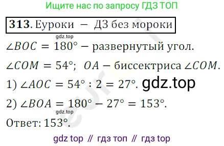 ГДЗ Математика, 5 класс Учебник, авторы: Мерзляк Аркадий Григорьевич, Полонский Виталий Борисович, Якир Михаил Семёнович, издательство Просвещение, Москва, 2019 - 2022, голубого цвета, страница 84, номер 313, Решение 3