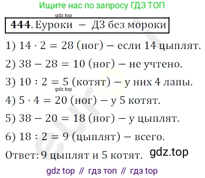 ГДЗ Математика, 5 класс Учебник, авторы: Мерзляк Аркадий Григорьевич, Полонский Виталий Борисович, Якир Михаил Семёнович, издательство Просвещение, Москва, 2019 - 2022, голубого цвета, страница 119, номер 444, Решение 3