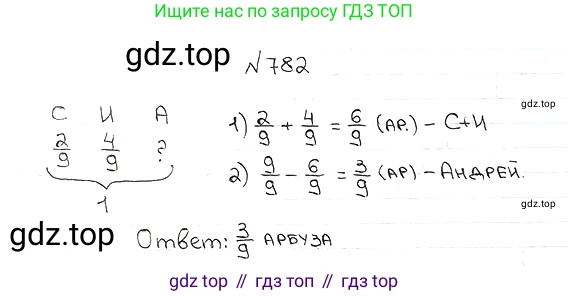 ГДЗ Математика, 5 класс Учебник, авторы: Мерзляк Аркадий Григорьевич, Полонский Виталий Борисович, Якир Михаил Семёнович, издательство Просвещение, Москва, 2019 - 2022, голубого цвета, страница 199, номер 782, Решение 5