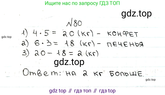 ГДЗ Математика, 5 класс Учебник, авторы: Мерзляк Аркадий Григорьевич, Полонский Виталий Борисович, Якир Михаил Семёнович, издательство Просвещение, Москва, 2019 - 2022, голубого цвета, страница 25, номер 80, Решение 5