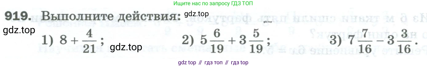 Математика, 5 класс Учебник, авторы: Мерзляк Аркадий Григорьевич, Полонский Виталий Борисович, Якир Михаил Семёнович, издательство Просвещение, Москва, 2023, голубого цвета, страница 210, номер 919, Условие