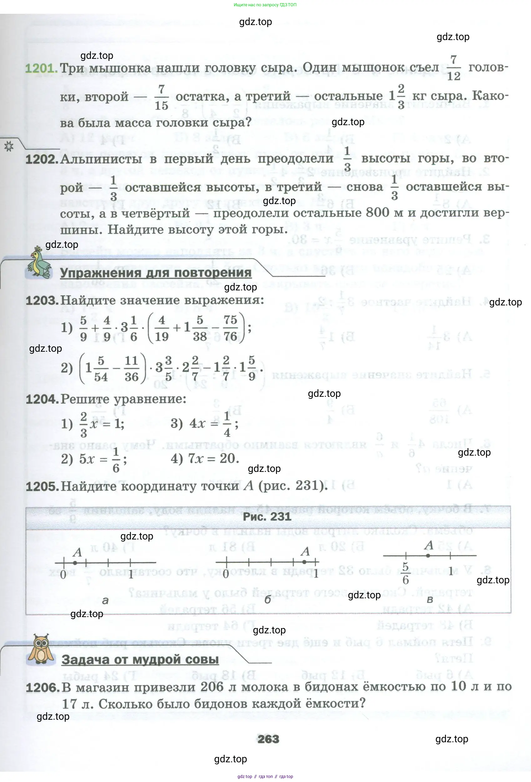 Математика, 5 класс Учебник, авторы: Мерзляк Аркадий Григорьевич, Полонский Виталий Борисович, Якир Михаил Семёнович, издательство Просвещение, Москва, 2023, голубого цвета, страница 263