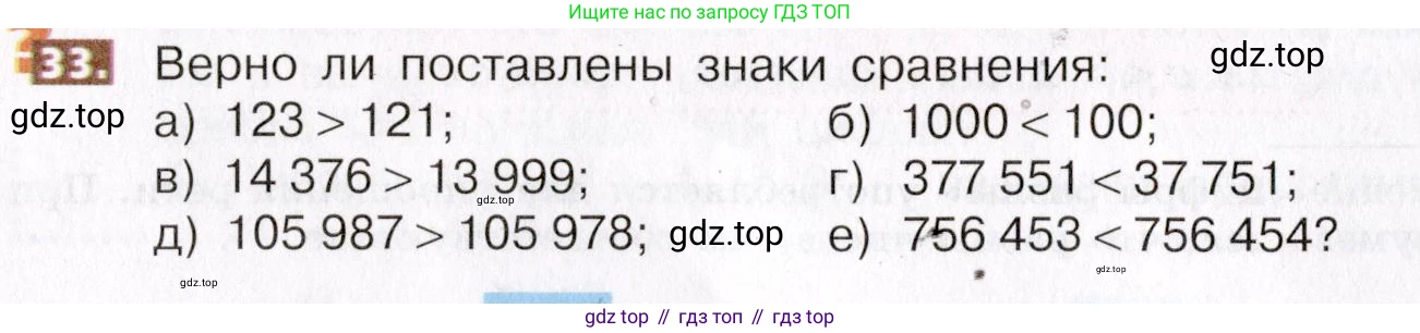 ГДЗ Математика, 5 класс Учебник, авторы: Никольский Сергей Михайлович, Потапов Михаил Константинович, Решетников Николай Николаевич, Шевкин Александр Владимирович, издательство Просвещение, Москва, 2019 - 2022, коричневого цвета, страница 12, номер 33, Условие