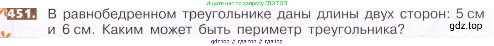 ГДЗ Математика, 5 класс Учебник, авторы: Никольский Сергей Михайлович, Потапов Михаил Константинович, Решетников Николай Николаевич, Шевкин Александр Владимирович, издательство Просвещение, Москва, 2019 - 2022, коричневого цвета, страница 101, номер 451, Условие