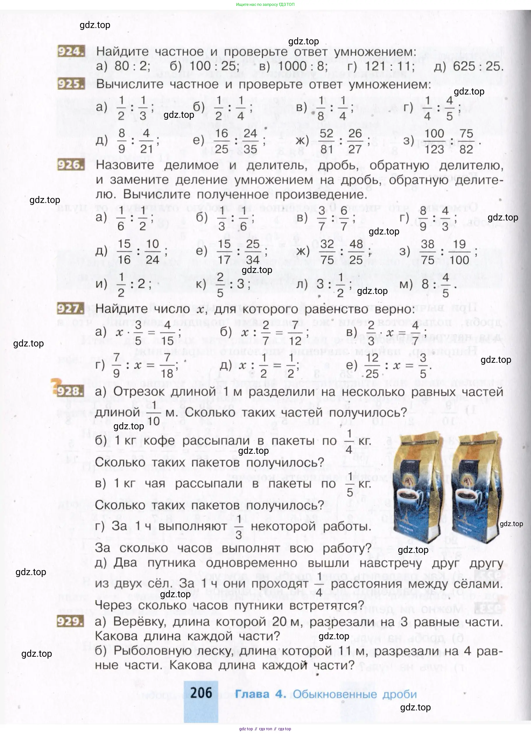 Математика, 5 класс Учебник, авторы: Никольский Сергей Михайлович, Потапов Михаил Константинович, Решетников Николай Николаевич, Шевкин Александр Владимирович, издательство Просвещение, Москва, 2019 - 2022, коричневого цвета, страница 206
