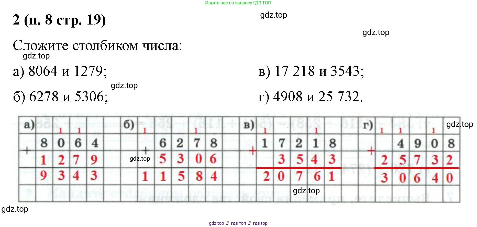 Математика, 5 класс рабочая тетрадь, автор: Ткачева Мария Владимировна, издательство Просвещение, Москва, 2024, белого цвета, страница 19, номер 2, Решение 2024