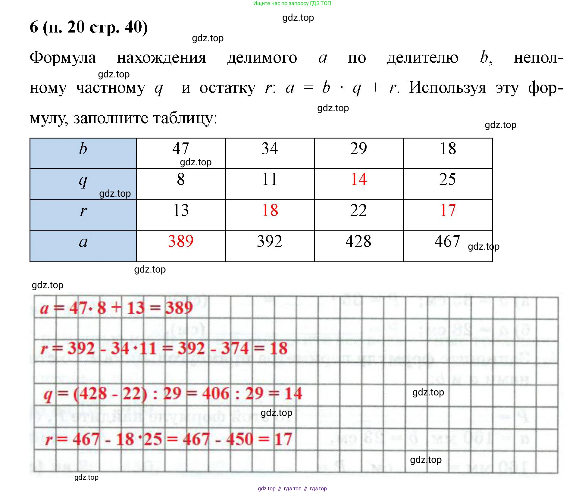 Математика, 5 класс рабочая тетрадь, автор: Ткачева Мария Владимировна, издательство Просвещение, Москва, 2024, белого цвета, страница 40, номер 6, Решение 2024