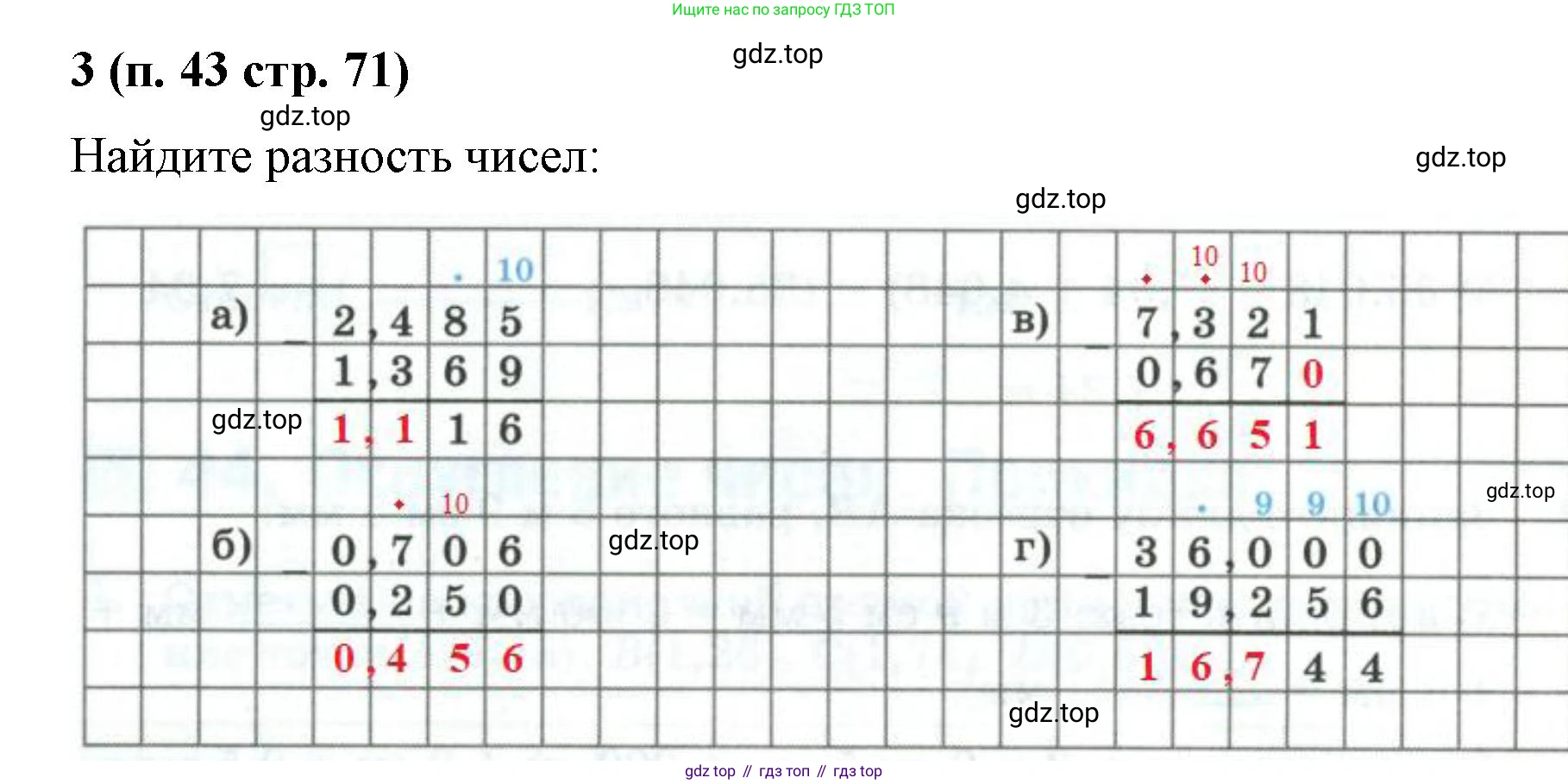 Математика, 5 класс рабочая тетрадь, автор: Ткачева Мария Владимировна, издательство Просвещение, Москва, 2024, белого цвета, страница 71, номер 3, Решение 2024