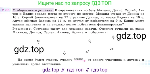 ГДЗ Математика, 5 класс Учебник, авторы: Виленкин Наум Яковлевич, Жохов Владимир Иванович, Чесноков Александр Семёнович, Александрова Лилия Александровна, Шварцбурд Семён Исаакович, издательство Просвещение, Москва, 2023, белого цвета, Часть 1, страница 55, номер 2.86, Условие