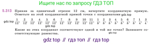 ГДЗ Математика, 5 класс Учебник, авторы: Виленкин Наум Яковлевич, Жохов Владимир Иванович, Чесноков Александр Семёнович, Александрова Лилия Александровна, Шварцбурд Семён Исаакович, издательство Просвещение, Москва, 2023, белого цвета, Часть 2, страница 55, номер 5.313, Условие