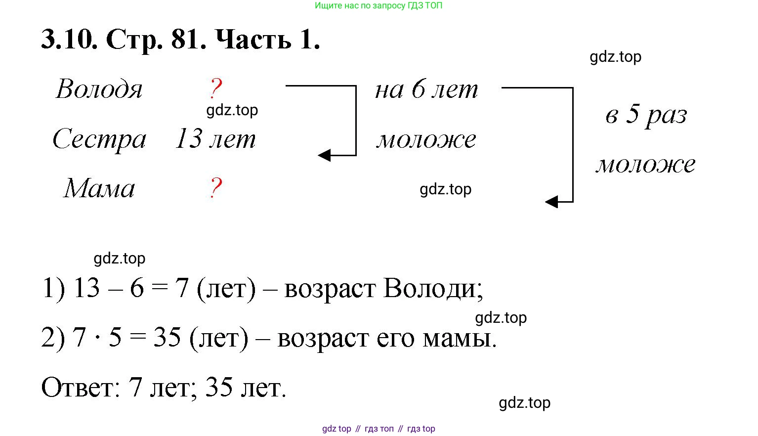 ГДЗ Математика, 5 класс Учебник, авторы: Виленкин Наум Яковлевич, Жохов Владимир Иванович, Чесноков Александр Семёнович, Александрова Лилия Александровна, Шварцбурд Семён Исаакович, издательство Просвещение, Москва, 2023, белого цвета, Часть 1, страница 81, номер 3.10, Решение 4