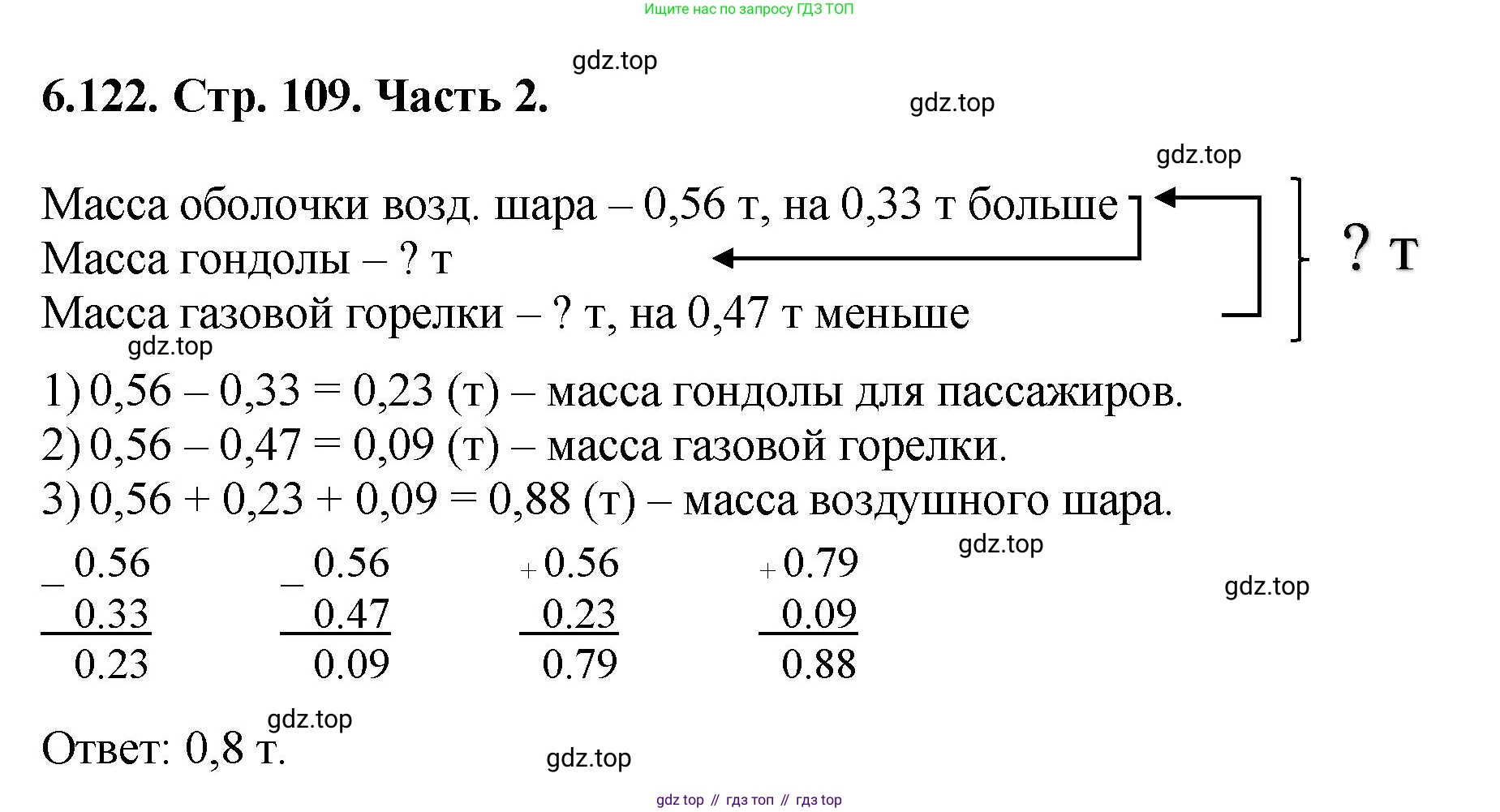 ГДЗ Математика, 5 класс Учебник, авторы: Виленкин Наум Яковлевич, Жохов Владимир Иванович, Чесноков Александр Семёнович, Александрова Лилия Александровна, Шварцбурд Семён Исаакович, издательство Просвещение, Москва, 2023, белого цвета, Часть 2, страница 109, номер 6.122, Решение 4
