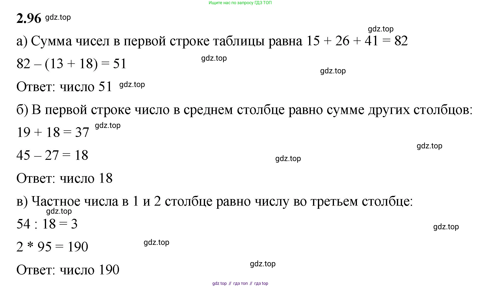 ГДЗ Математика, 5 класс Учебник, авторы: Виленкин Наум Яковлевич, Жохов Владимир Иванович, Чесноков Александр Семёнович, Александрова Лилия Александровна, Шварцбурд Семён Исаакович, издательство Просвещение, Москва, 2023, белого цвета, Часть 1, страница 57, номер 2.96, Решение 3