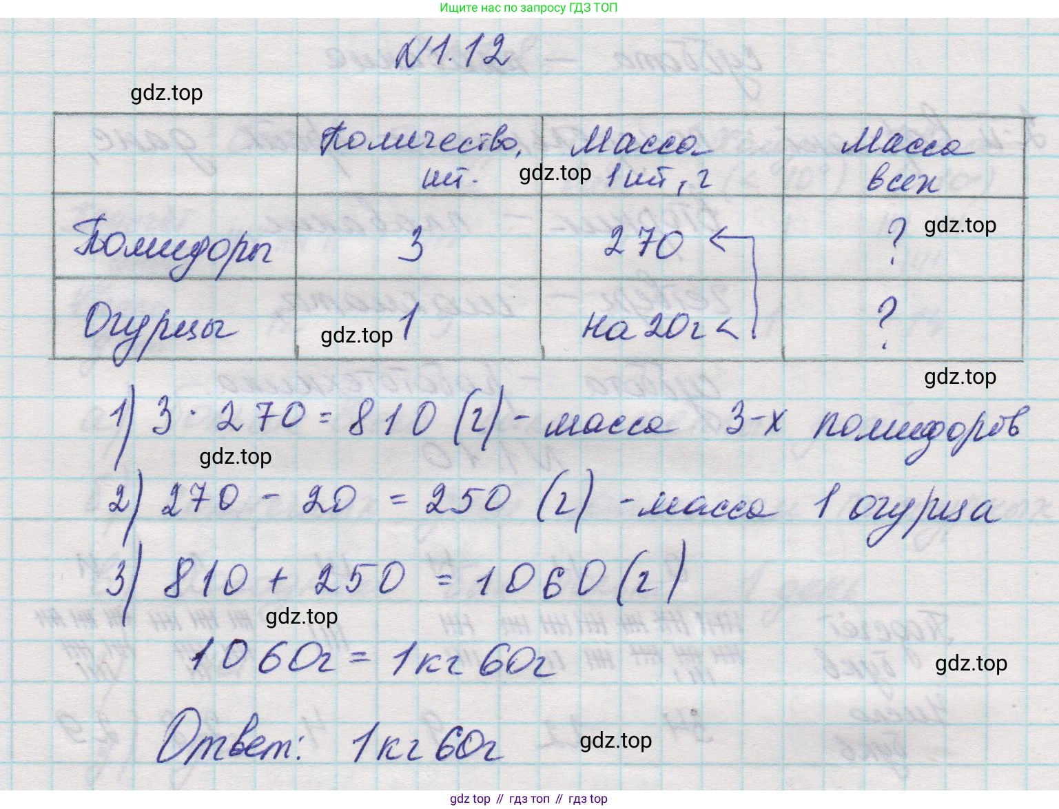 Математика, 5 класс Учебник, авторы: Виленкин Наум Яковлевич, Жохов Владимир Иванович, Чесноков Александр Семёнович, Александрова Лилия Александровна, Шварцбурд Семён Исаакович, издательство Просвещение, Москва, 2023, белого цвета, Часть 1, страница 11, номер 1.12, Решение 1