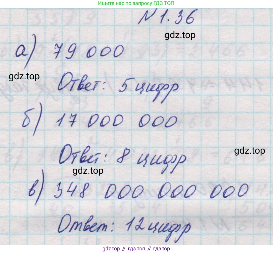 Математика, 5 класс Учебник, авторы: Виленкин Наум Яковлевич, Жохов Владимир Иванович, Чесноков Александр Семёнович, Александрова Лилия Александровна, Шварцбурд Семён Исаакович, издательство Просвещение, Москва, 2023, белого цвета, Часть 1, страница 15, номер 1.36, Решение 1