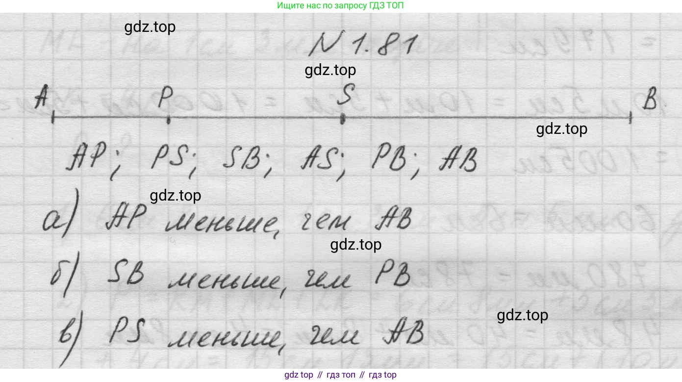 Математика, 5 класс Учебник, авторы: Виленкин Наум Яковлевич, Жохов Владимир Иванович, Чесноков Александр Семёнович, Александрова Лилия Александровна, Шварцбурд Семён Исаакович, издательство Просвещение, Москва, 2023, белого цвета, Часть 1, страница 21, номер 1.81, Решение 1