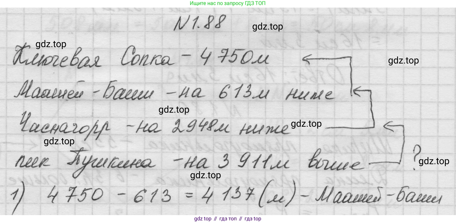 Математика, 5 класс Учебник, авторы: Виленкин Наум Яковлевич, Жохов Владимир Иванович, Чесноков Александр Семёнович, Александрова Лилия Александровна, Шварцбурд Семён Исаакович, издательство Просвещение, Москва, 2023, белого цвета, Часть 1, страница 21, номер 1.88, Решение 1