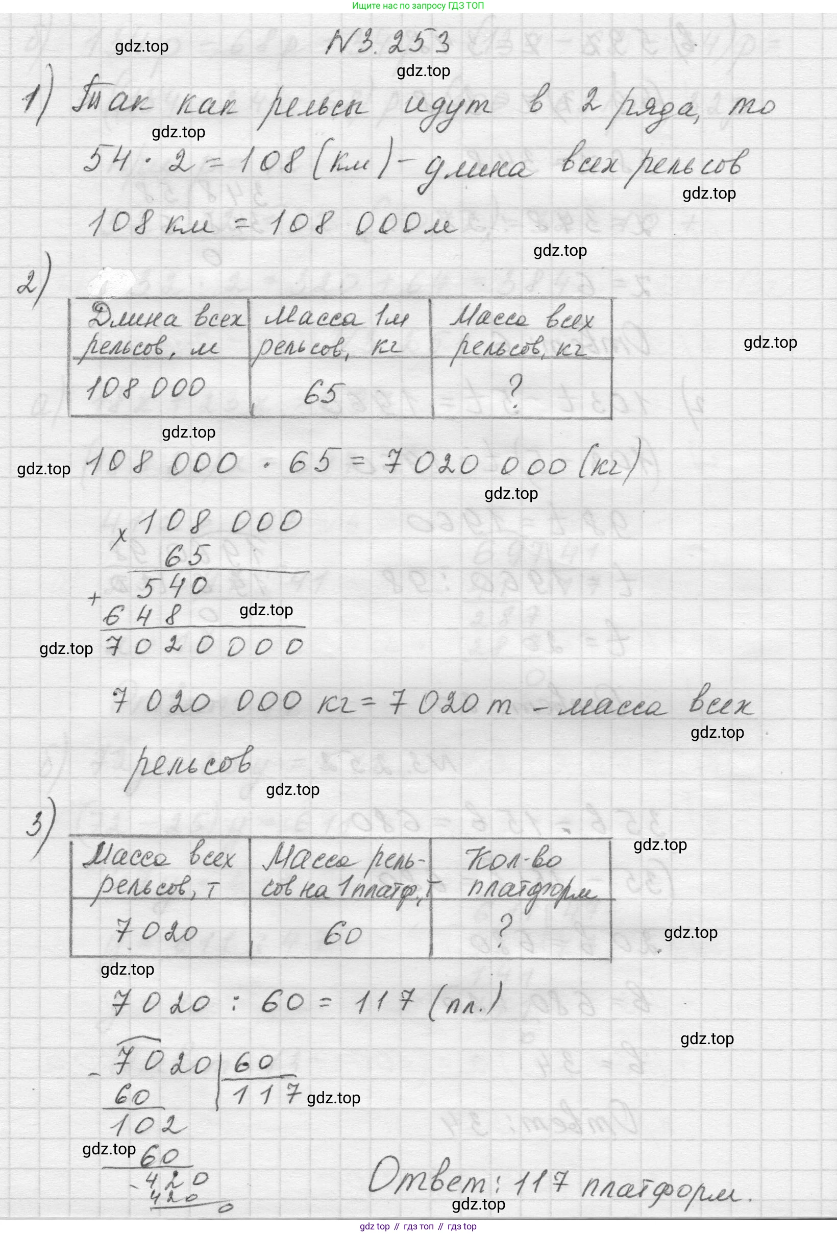 Математика, 5 класс Учебник, авторы: Виленкин Наум Яковлевич, Жохов Владимир Иванович, Чесноков Александр Семёнович, Александрова Лилия Александровна, Шварцбурд Семён Исаакович, издательство Просвещение, Москва, 2023, белого цвета, Часть 1, страница 105, номер 3.253, Решение 1
